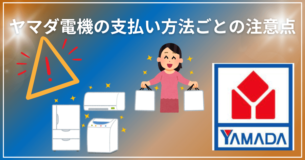 ヤマダ電機の支払い方法ごとの注意点